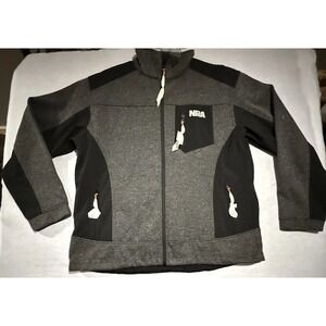 NRA  3XL NEW National Rifle Association Men's Full Zip Jacket Gray Lined Coat Sz